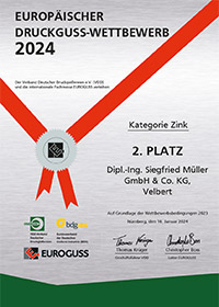 Winner of the Zinc Diecasting Competition 2024 by Initiative Zink
